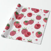 新鮮なジューシーなラズベリー ラッピングペーパー (アンロールド)