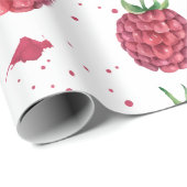 新鮮なジューシーなラズベリー ラッピングペーパー (ロールコーナー)