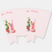 新鮮なストロベリードリンクパーティーポップコーン箱あなたのテキスト フェイバーボックス (見開き)