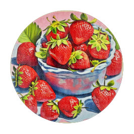 新鮮なストロベリーボウル カッティングボード