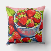 新鮮なストロベリーボウル クッション (裏面)