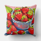 新鮮なストロベリーボウル クッション (正面)