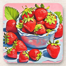 新鮮なストロベリーボウル コースター
