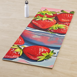新鮮なストロベリーボウル ヨガマット