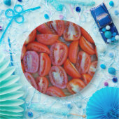 新鮮なスライスしたトマト ペーパープレート (パーティー)