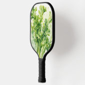 新鮮なセロリの茎の水の色の植物 ピックルボールラケット (左)
