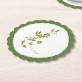 新鮮なタイムの火焔丸コースター(+文字)緑 ペーパーコースター (アングル)