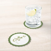 新鮮なタイムの火焔丸コースター(+文字)緑 ペーパーコースター (インサイチュ)