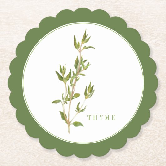 新鮮なタイムの火焔丸コースター(+文字)緑 ペーパーコースター (正面)