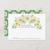 新鮮なデイジー花嫁の言葉の知恵のカード 招待状 (正面/裏面)