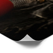 新鮮なトマトとオリーブのスパゲッティプッタネスカ ポスター (角)