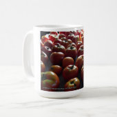 新鮮なトマトの花のコレクション コーヒーマグカップ (正面左)