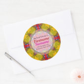 新鮮なトライバルフュージョン本ラベルシール ラウンドシール (封筒)