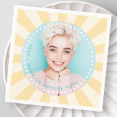 新鮮なトレンディー日が差すことの学生の卒業写真 スタンダードカクテルナプキン