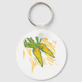 新鮮なニンジンカラフル野菜アート キーホルダー (正面)