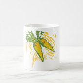 新鮮なニンジンカラフル野菜アート コーヒーマグカップ (中央)