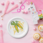 新鮮なニンジンカラフル野菜アート ペーパープレート (パーティー)