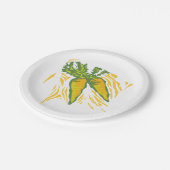 新鮮なニンジンカラフル野菜アート ペーパープレート (アングル)