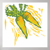 新鮮なニンジンカラフル野菜アート ポスター (正面)