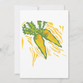 新鮮なニンジンカラフル野菜アート 招待状 (正面)