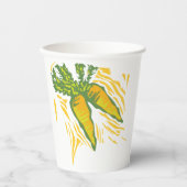 新鮮なニンジンカラフル野菜アート 紙コップ (正面)