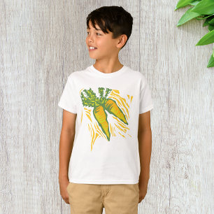 新鮮なニンジンカラフル野菜アート Tシャツ