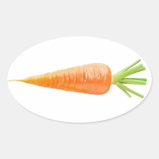 新鮮なニンジン 楕円形シール (正面)