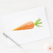 新鮮なニンジン 楕円形シール (封筒)