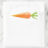 新鮮なニンジン 楕円形シール (バッグ)
