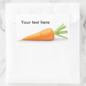 新鮮なニンジン 長方形シール (バッグ)