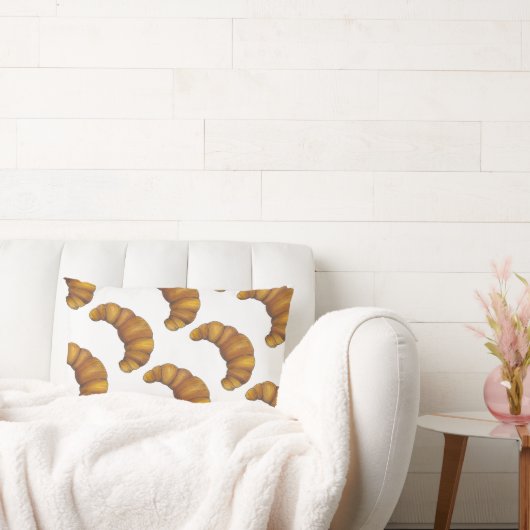 新鮮なバターのクロワッサン焼いたツグッズフランスのペストリー ランバークッション (ソファ)