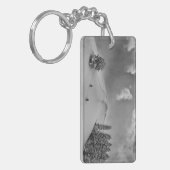 新鮮なパウダーを入れたバックカントリースキークライマーズ キーホルダー (正面左)