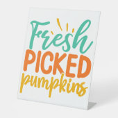 新鮮なパンプキン 台座サイン (正面)