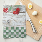 新鮮なピックさくらんぼキッチンタオル キッチンタオル (四つ折り)