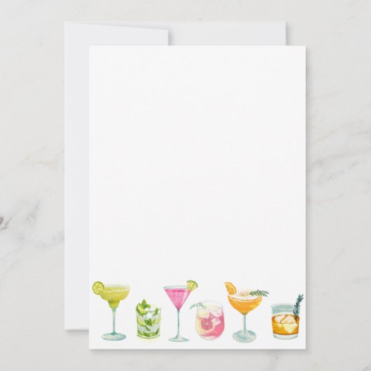 新鮮なフルーツオレンジジュース結婚飲料 招待状 (裏面)