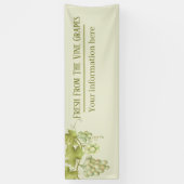 新鮮なブドウのベンダー追加文字 横断幕 (縦)