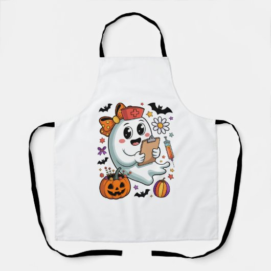 新鮮なブドコーヒーハロウィーン エプロン (正面)