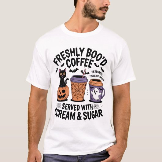 新鮮なブードコーヒーハロウィン Tシャツ (正面)