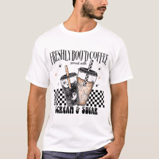 新鮮なブード コーヒー好き 高級霊ハロウィン Tシャツ