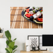 新鮮なベジタリアンサラダの側面 ポスター (ホームオフィス)