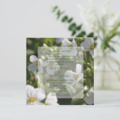新鮮なホワイトガーデン花結婚式 招待状 (スタンド正面)