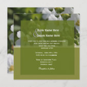 新鮮なホワイトガーデン花結婚式 招待状 (正面/裏面)