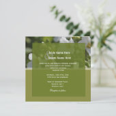 新鮮なホワイトガーデン花結婚式 招待状 (スタンド正面)