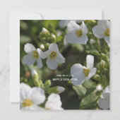 新鮮なホワイトガーデン花結婚式 招待状 (裏面)