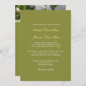 新鮮なホワイトガーデン花結婚式 招待状 (正面/裏面)