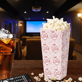 新鮮なポップコーンパターンパーティーのトリートまたは映画の夜 フェイバーボックス
