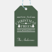 新鮮なメリークリスマスの木を栽培 ギフトタグ (正面)