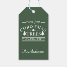 新鮮なメリークリスマスの木を栽培 ギフトタグ