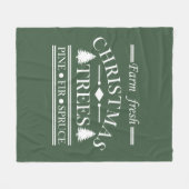 新鮮なメリークリスマスの木を栽培 フリースブランケット (正面(横))