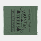 新鮮なメリークリスマスの木を栽培 フリースブランケット (正面(横))